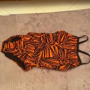 Black and orange one piece